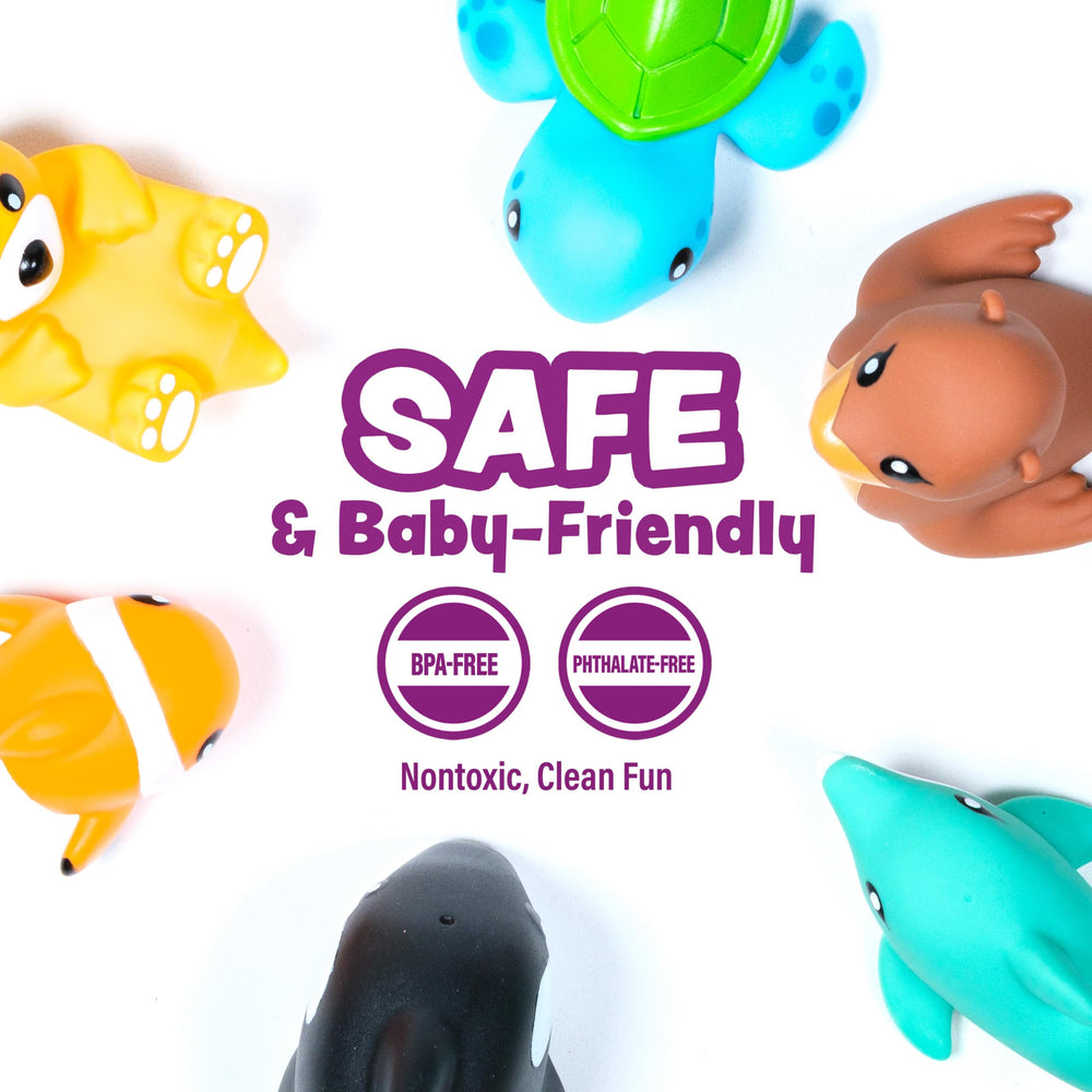 Tub Works Marine Sea Otter pack shows all six toys
