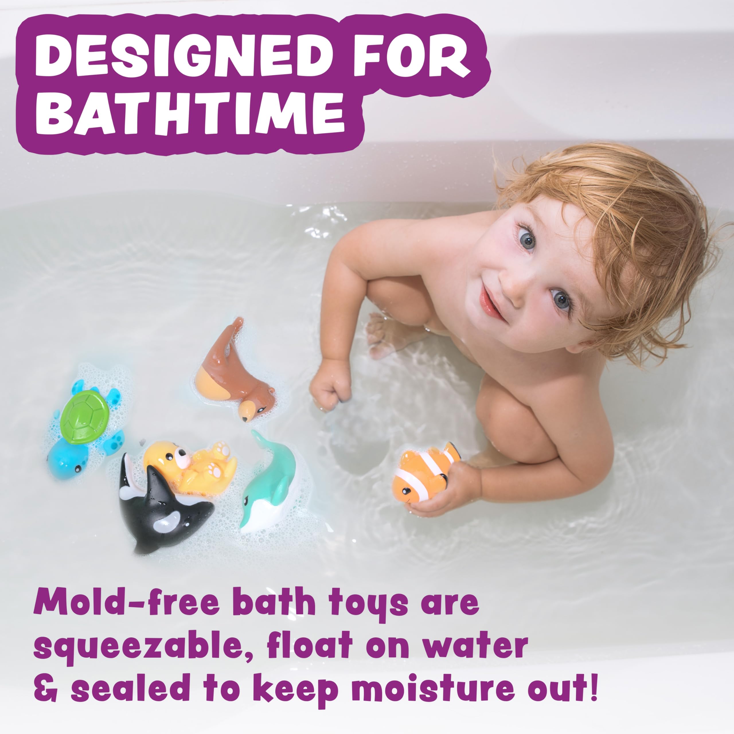 Tub Works Marine Sea Turtle toy soft squeezable for little hands