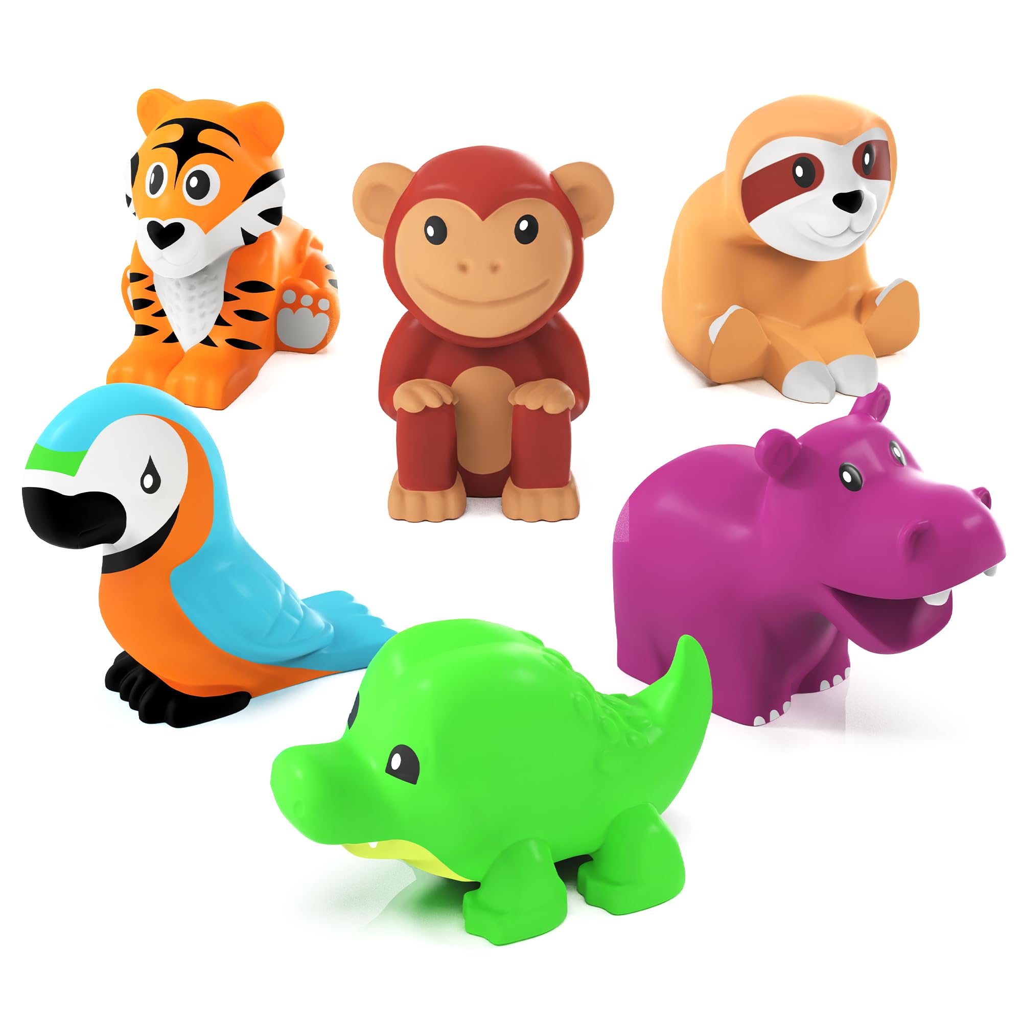 Tub Works Rainforest bath toy sloth, soft and squeezable for gentle bath play.