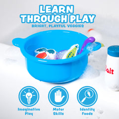 Tub Works soup tureen straining pot helps kids drain water safely