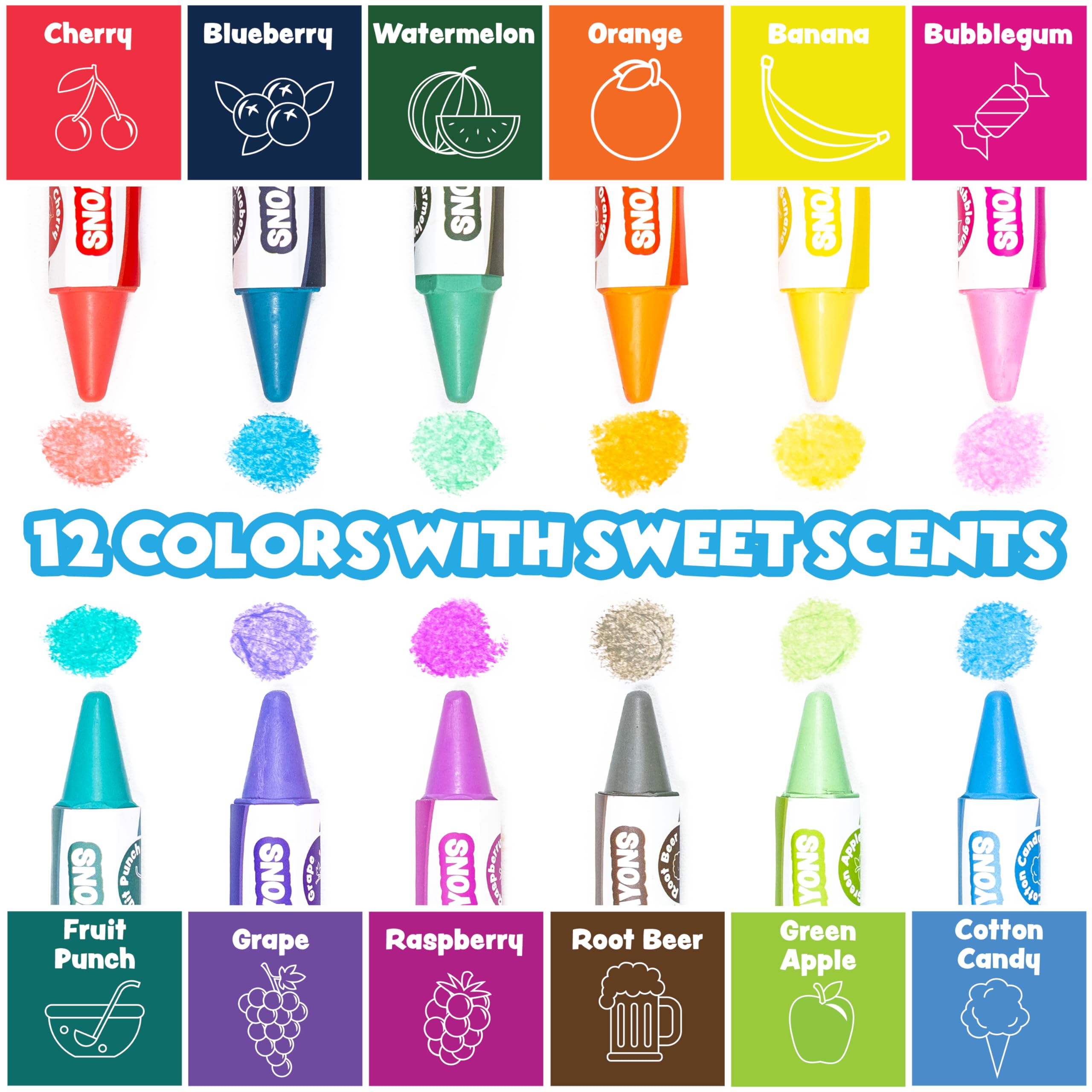 Tub Works Sweet Scents Smooth Bath Crayons non-toxic formula safe for toddlers and kids.