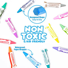 Waterproof wrapper protects the crayon and keeps packaging clean.