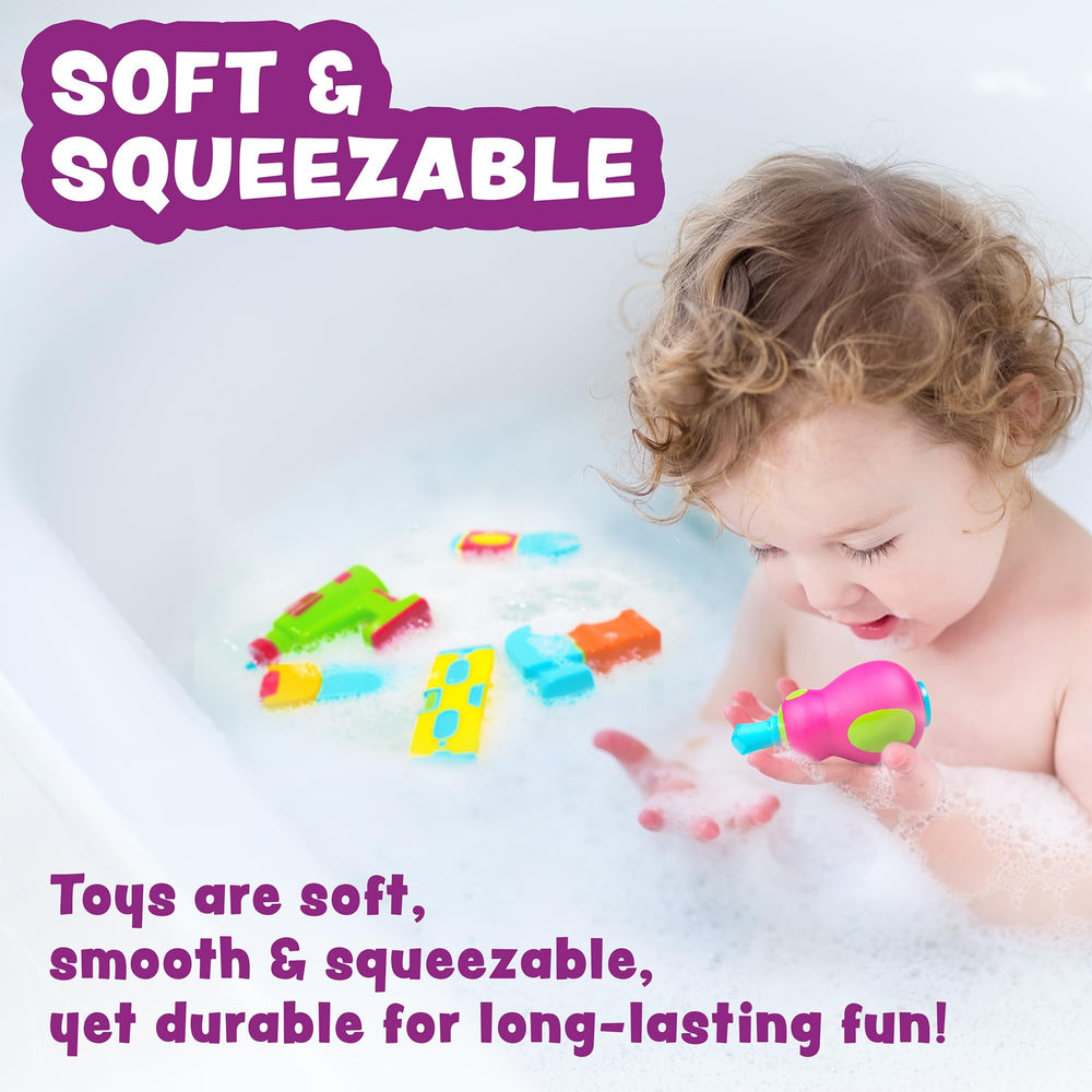 Tub Works Tools wrench bath toy provides safe, squeezable grip for little hands