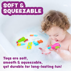 Tub Works Tools wrench bath toy provides safe, squeezable grip for little hands