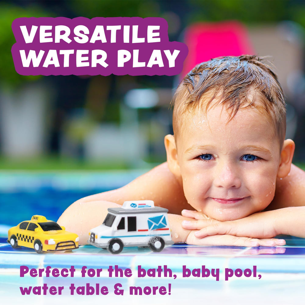 Tub Works Floating Bath Cars stay buoyant and fun during water play