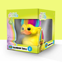 TUBBZ Rainbow Troll display-ready set, part of a collectible fantasy series.