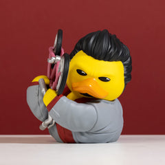 TUBBZ Kazuma Kiryu duck figure for desk or car dashboard display.