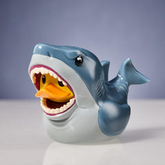 Bruce-inspired TUBBZ mini in display case with Jaws logo