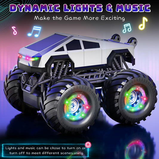 Tubkam monster truck toy featuring lights and music for immersive play.