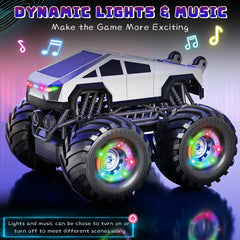 Tubkam monster truck toy featuring lights and music for immersive play.