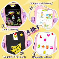 Tubokoro art easel 360° rotation lets kids switch drawing angles easily