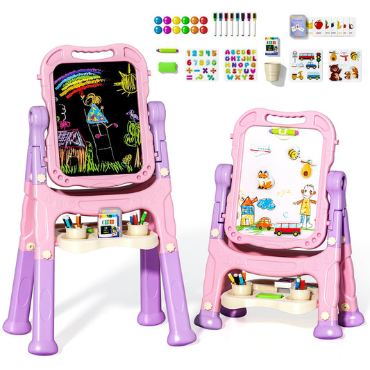 Tubokoro art easel chalkboard side invites freehand drawing for creative play