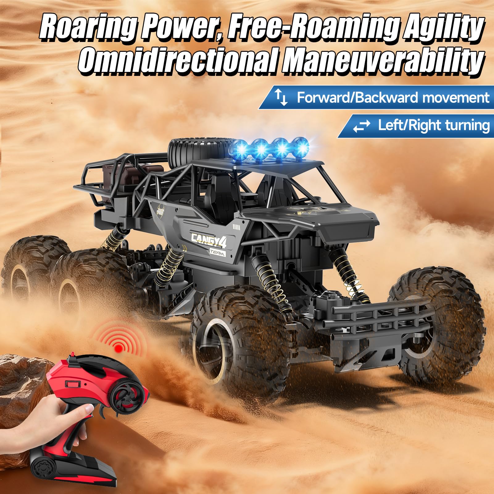 Tubokoro RC car dual battery pack extends playtime.