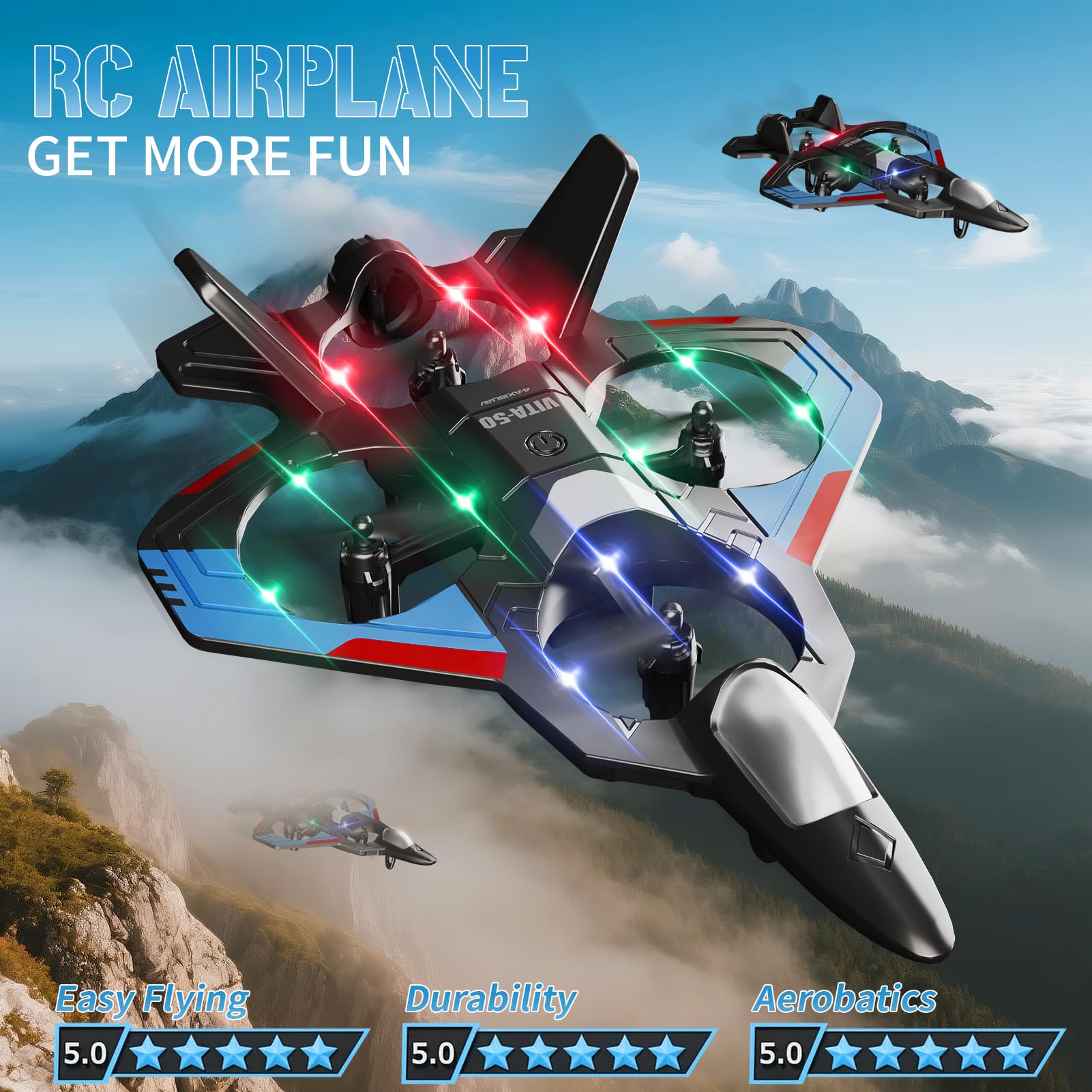 Tubokoro RC Plane uses 2.4GHz control for reliable, anti-interference flights.