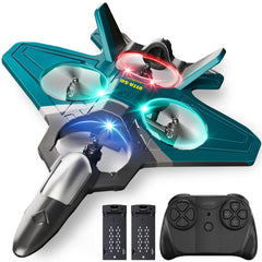 Tubokoro RC-plane front view with LED lights for night flights