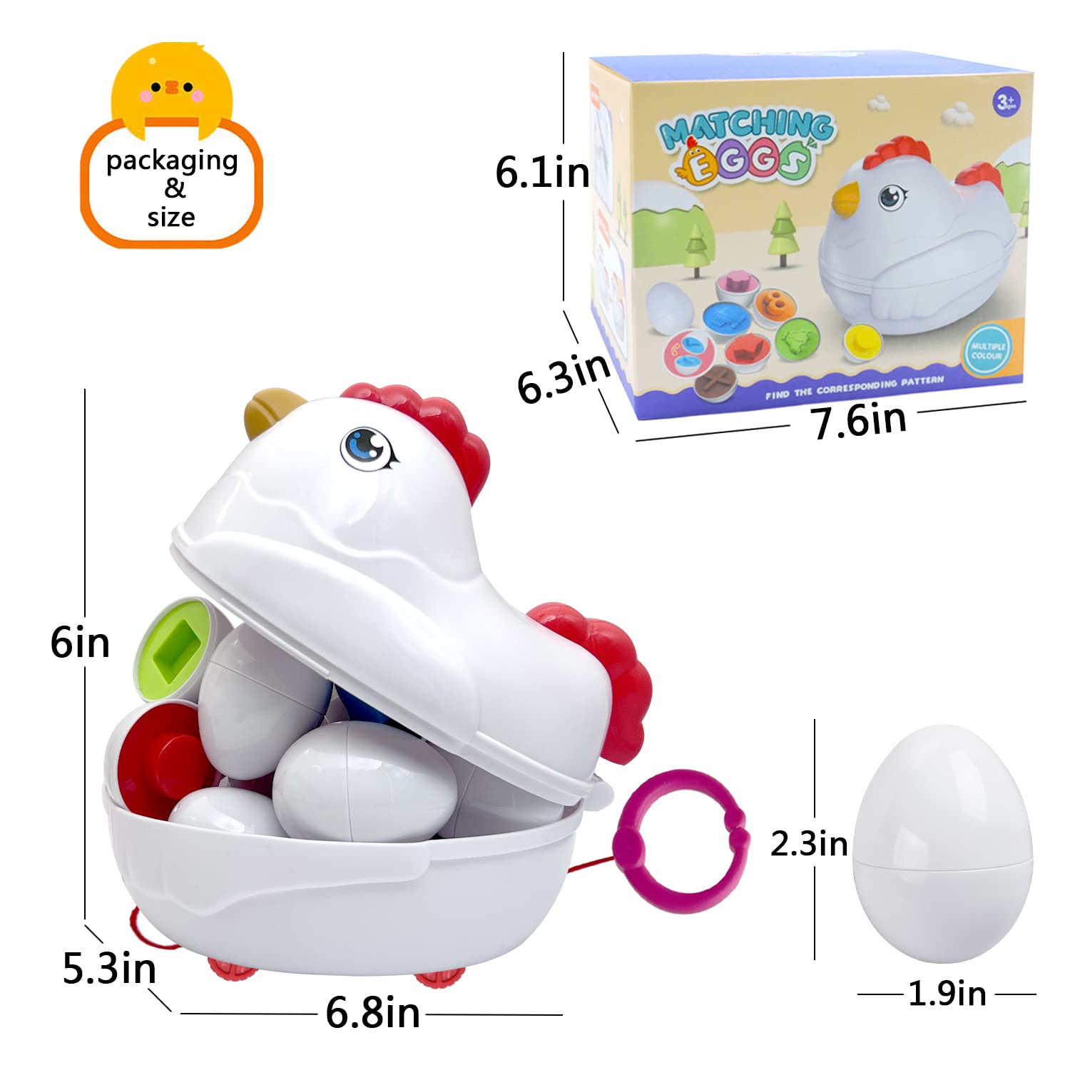 Tucimibo chicken storage case neatly stores eggs for mess-free play