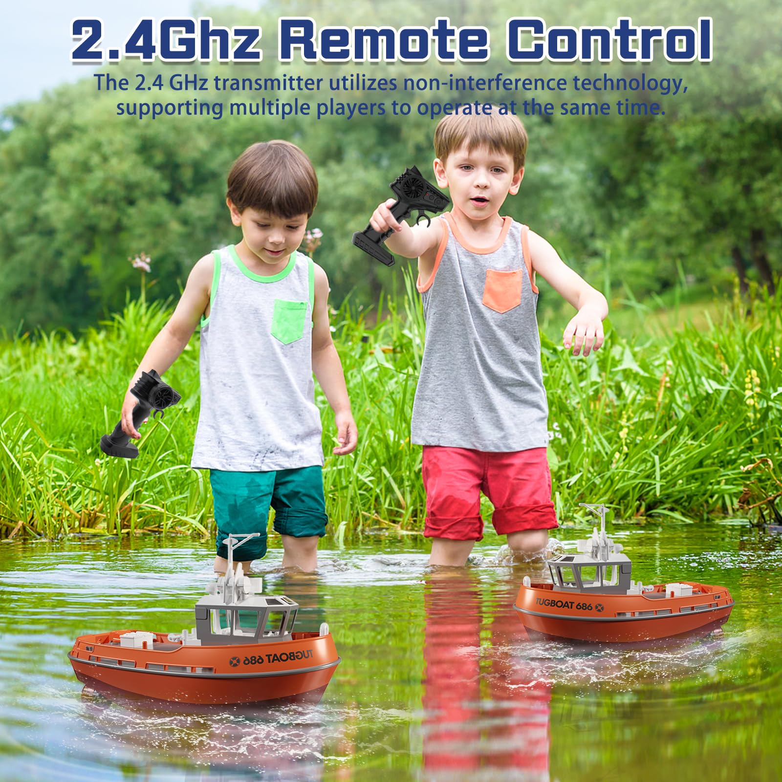 Tucraew RC Boat battery indicator feature helps manage playtime safely