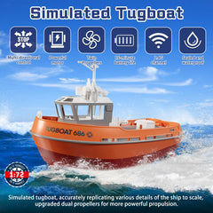 Tucraew RC Boat rear propellers enable powerful propulsion for lake cruising