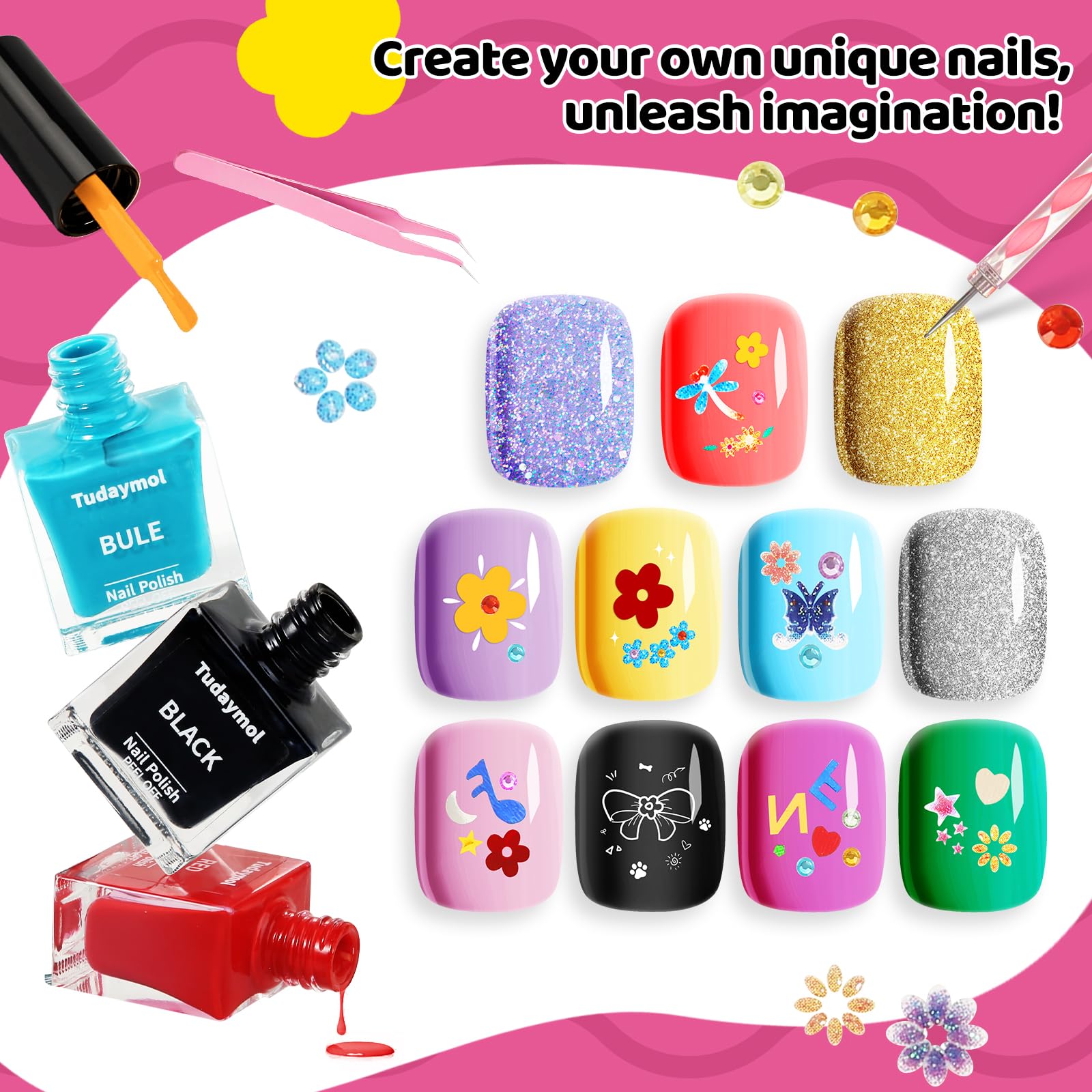 Tudaymol 8 vibrant colors for quick, fun color play.