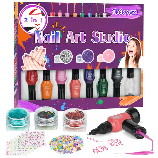 Tudaymol Nail Art Studio cover showing a kid-friendly setup for creative play
