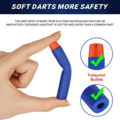 Blue 7.2 cm Nerf darts designed for smooth flight and precise target hit