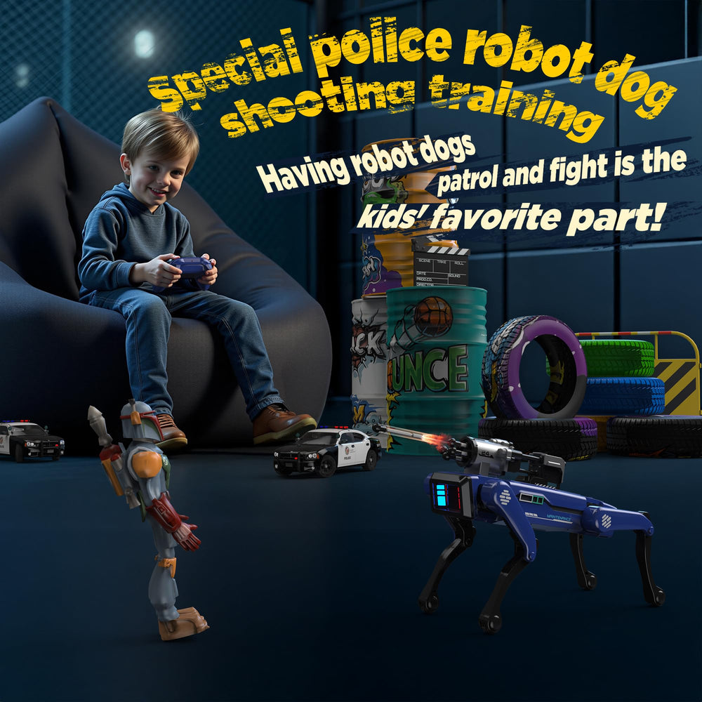 TUEESN Smart Robot Dog LED eyes and sounds enhancing interactive playtime.
