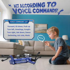 TUEESN Smart Robot Dog programming sequence highlights creative learning through play.