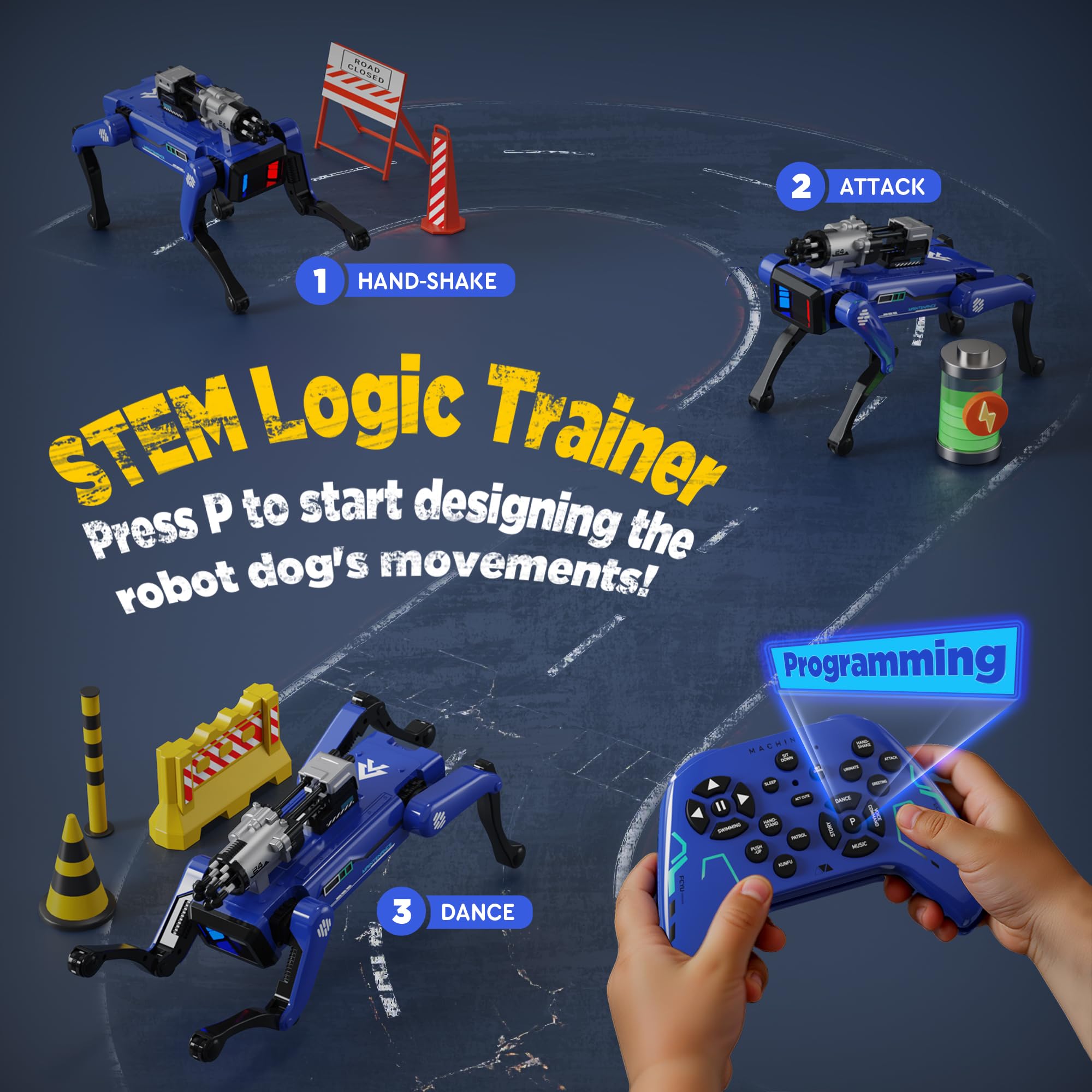 TUEESN Smart Robot Dog voice-command play demonstrates hands-free fun.