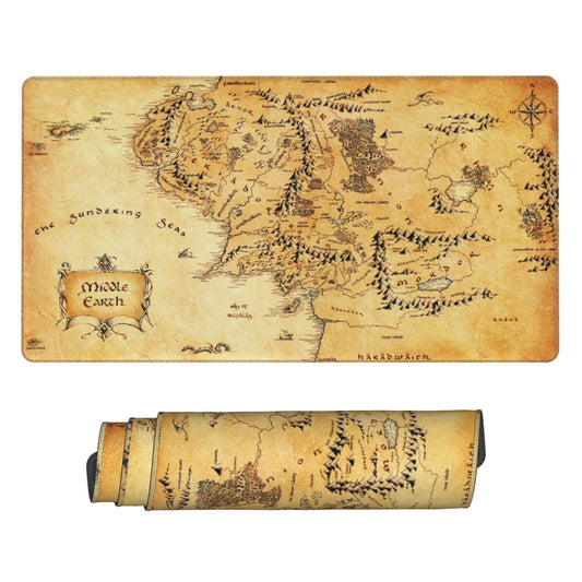 Tujue MTG aged map playmat surface close-up showing print clarity