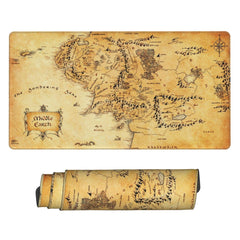 Tujue MTG aged map playmat surface close-up showing print clarity