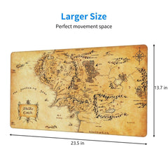 Tujue MTG aged map playmat hand-painted pattern design
