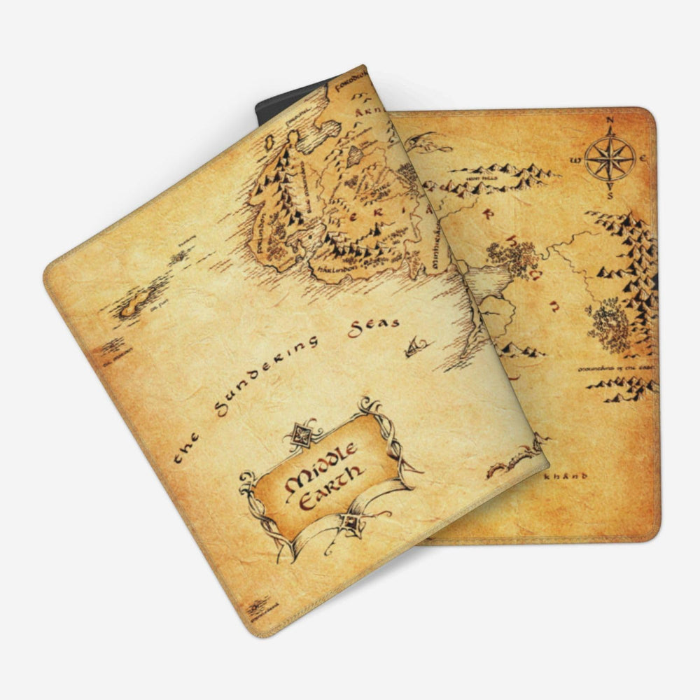 Tujue MTG aged map playmat non-slip rubber base for stable gameplay