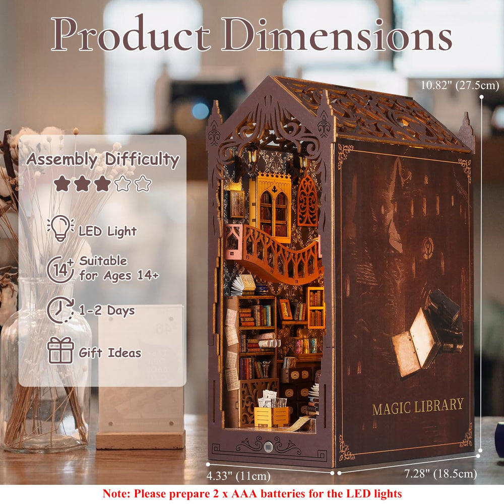 TuKIIE DIY Book Nook dust-proof design keeps the display tidy.