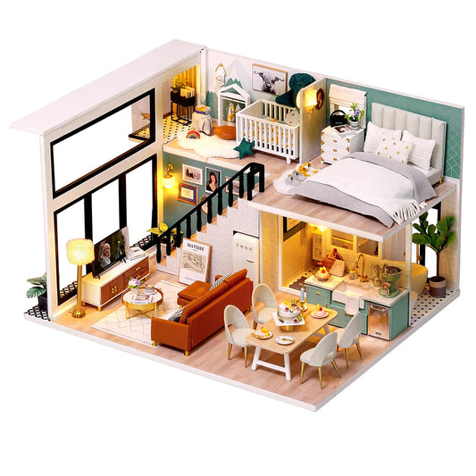 TuKIIE DIY miniature dollhouse kit front view for home crafting inspiration