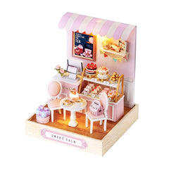 TuKIIE DIY miniature dollhouse front view in 1:24 scale, ideal for display and play