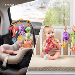 TUMAMA Kids detachable clip makes attachment to stroller, car seat, or crib easy
