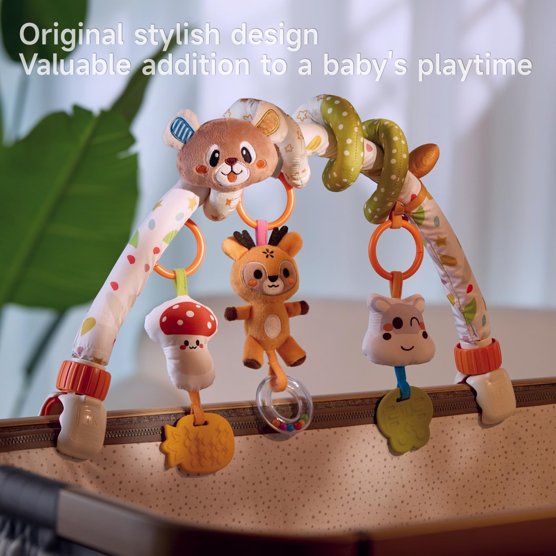 Tumama Kids grip-promoting toys with rattles and beads.