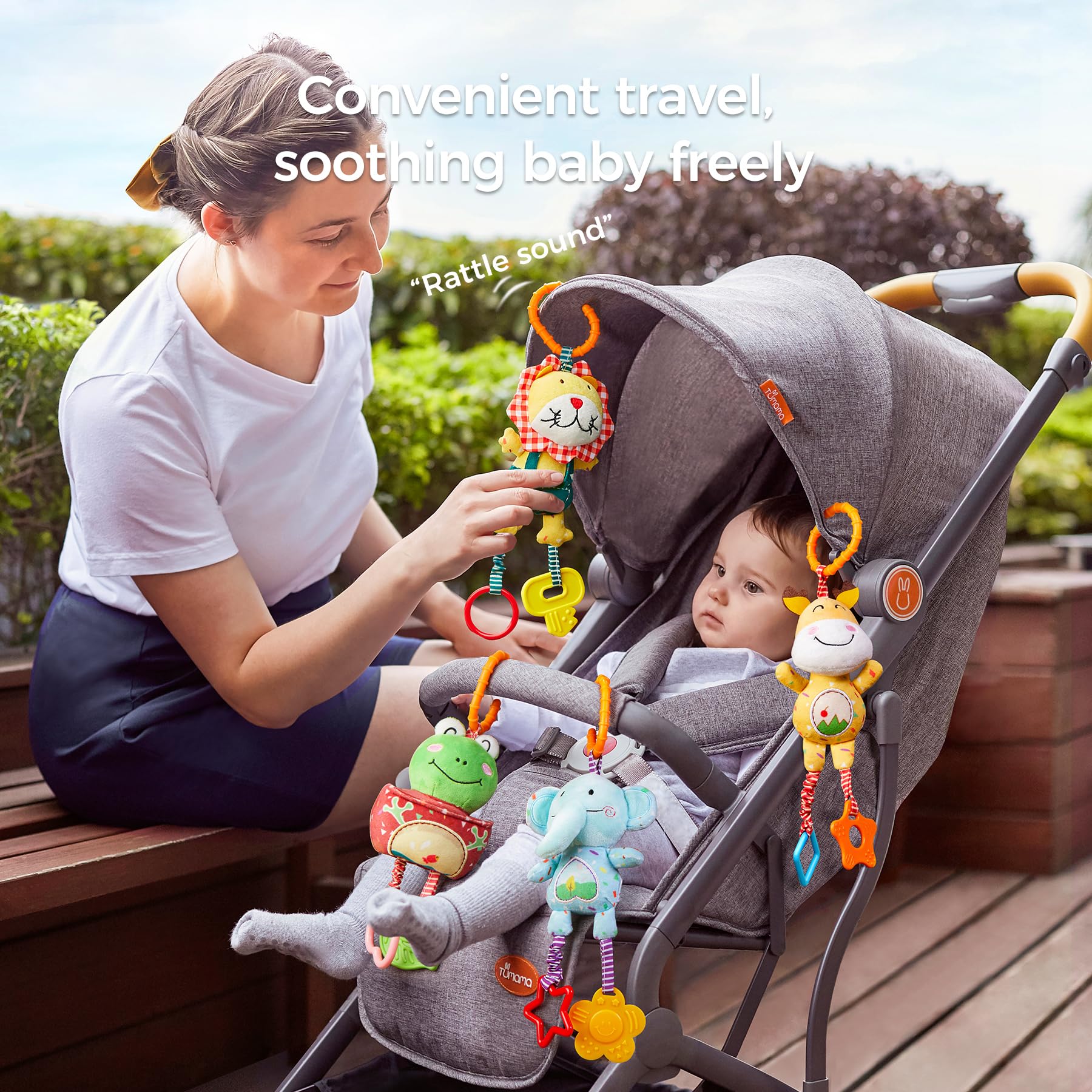 TUMAMA KIDS elephant rattle plush toy supports early auditory awareness