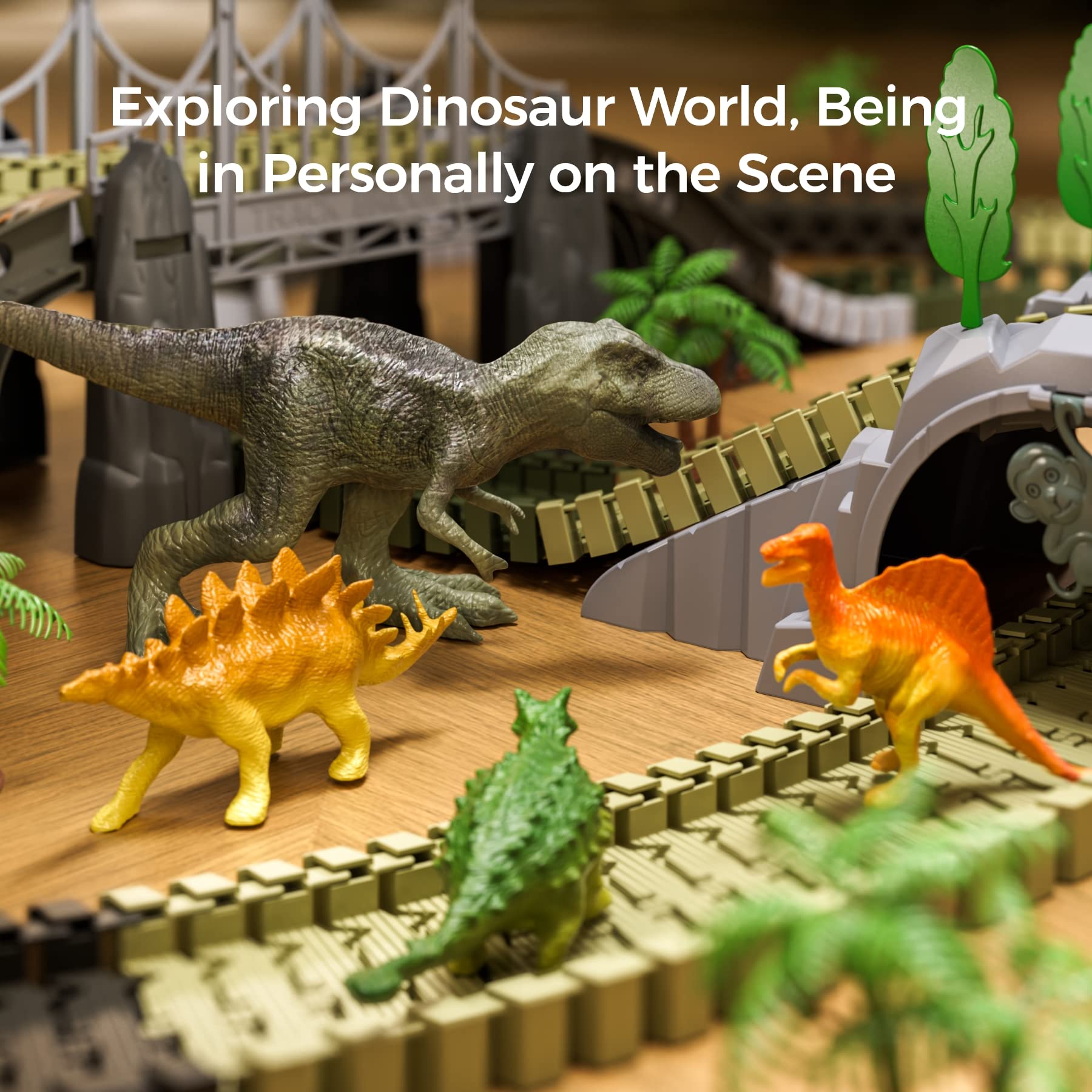 Tumama Kids dinosaur world playset invites kids to design their own kingdom.