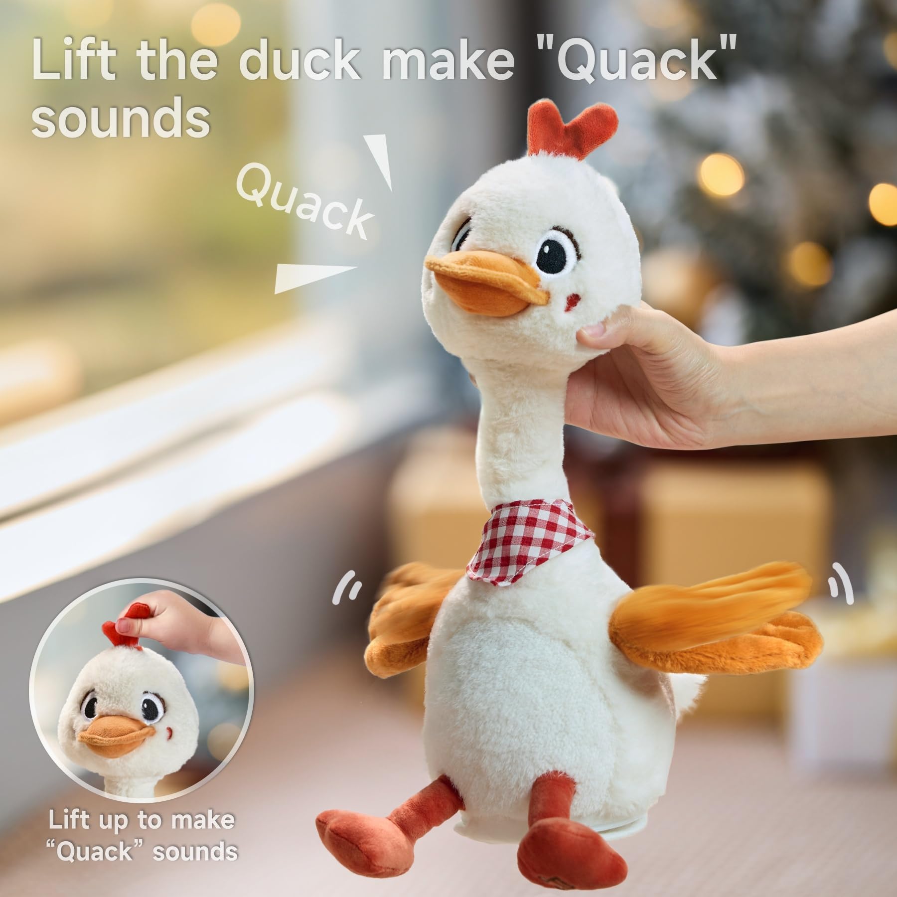 TUMAMA KIDS duck toy singing and recording feature encourages verbal practice