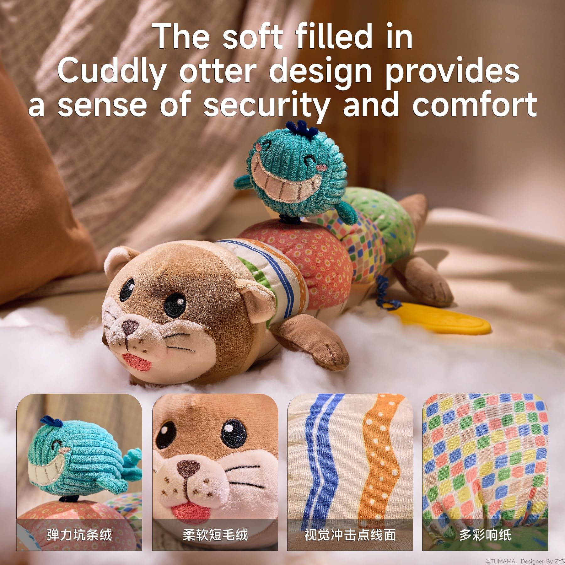 TUMAMA Kids gift-ready otter toy ideal for 3-6 month milestones