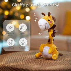 Giraffe toy records and repeats sounds for language practice.