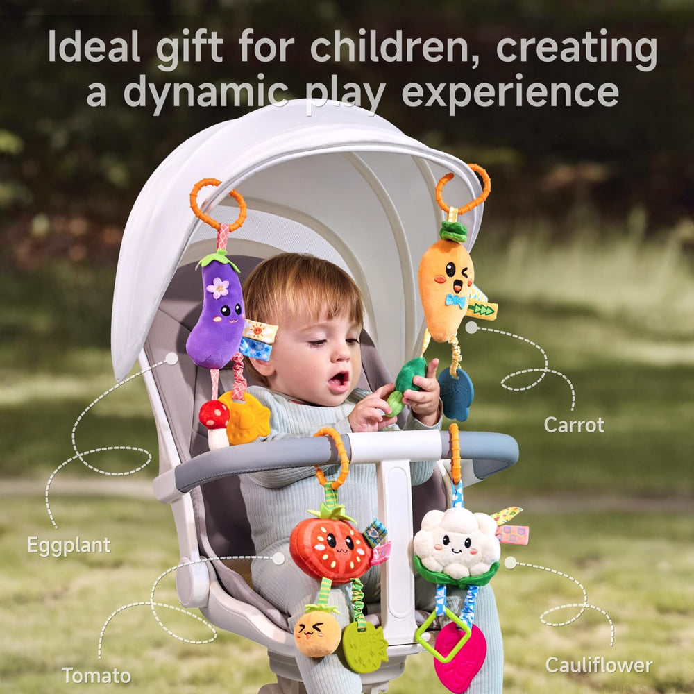TUMAMA KIDS tomato plush toy includes a rattle for playful moments