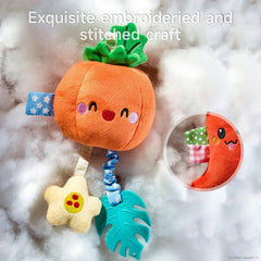 TUMAMA KIDS red pepper plush rattle for auditory exploration.