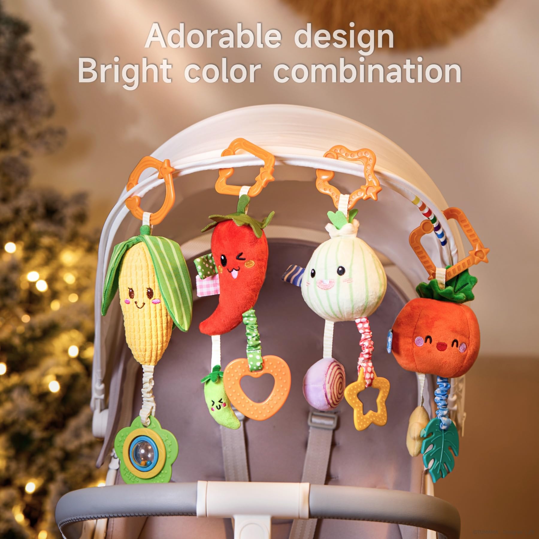 TUMAMA KIDS textured teether details for soothing gums.