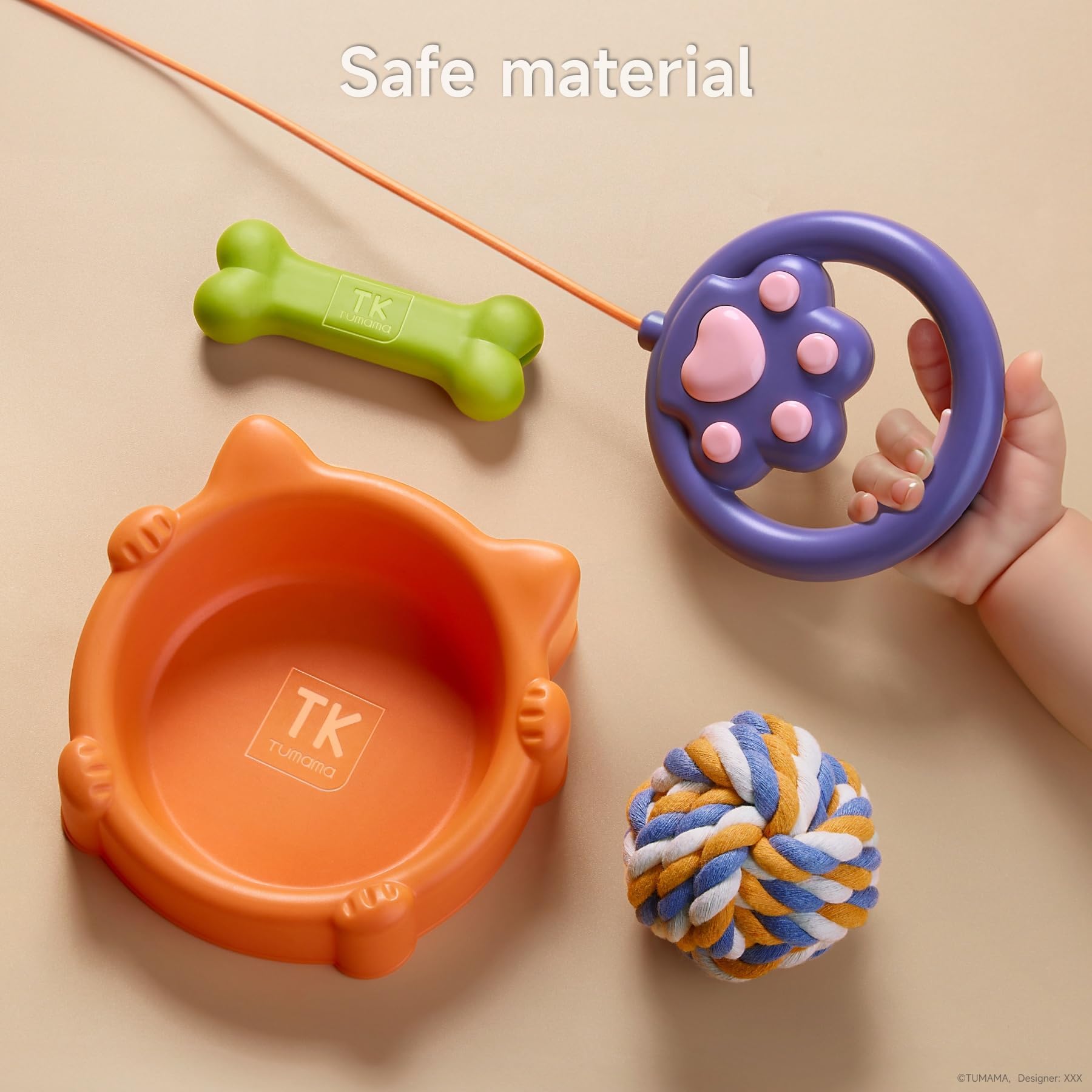 TUMAMA KIDS bone and ball accessories prompt interactive fetch-inspired play.