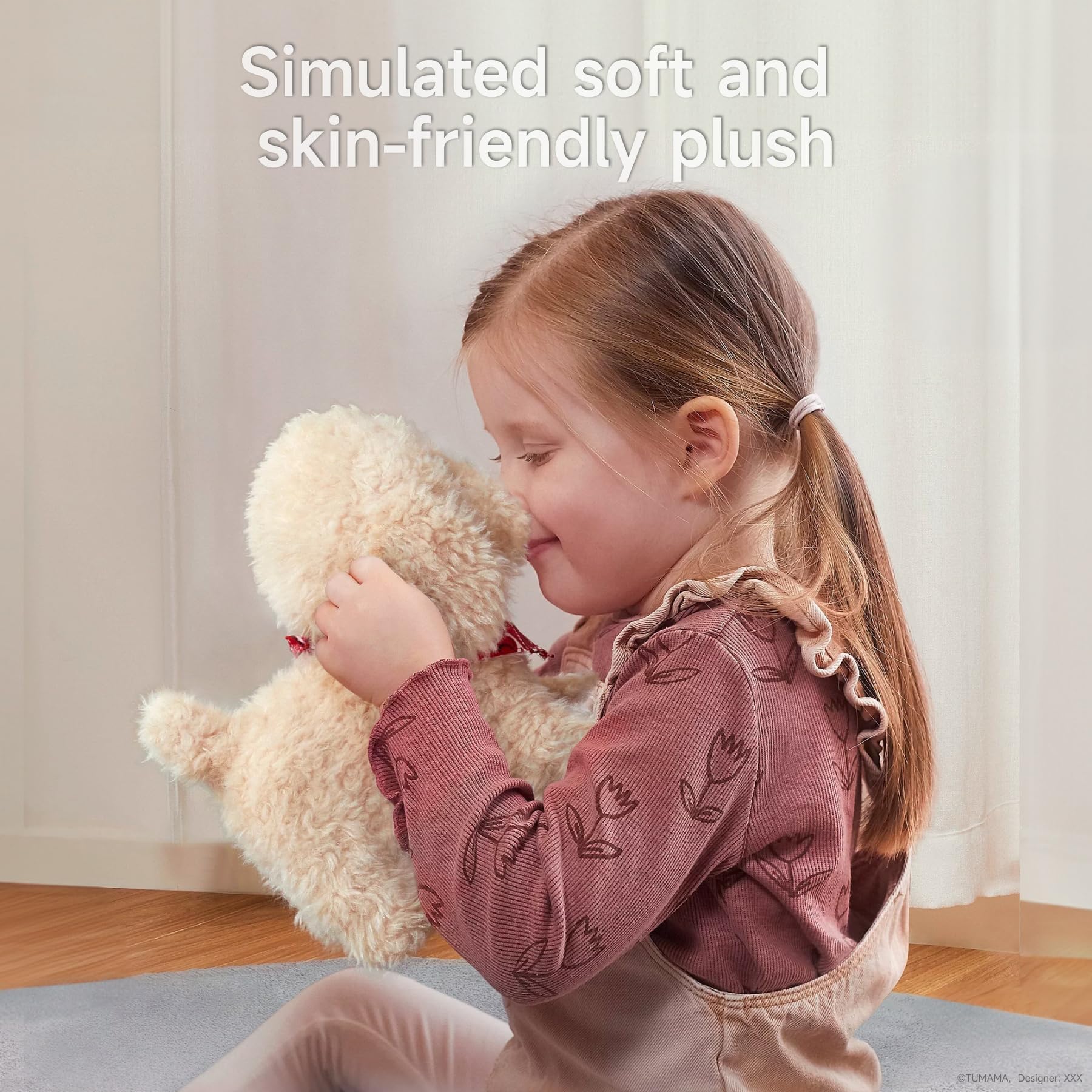 TUMAMA KIDS plush puppy with sunglasses for stylish, imaginative adventures.