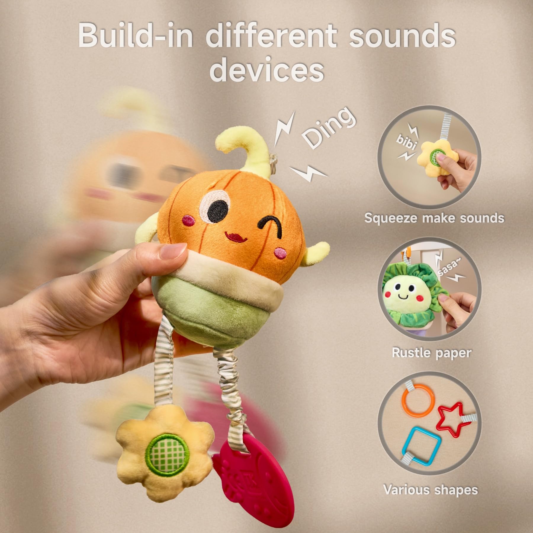 TUMAMA KIDS potted sunflower toy with bright colors for visual attention