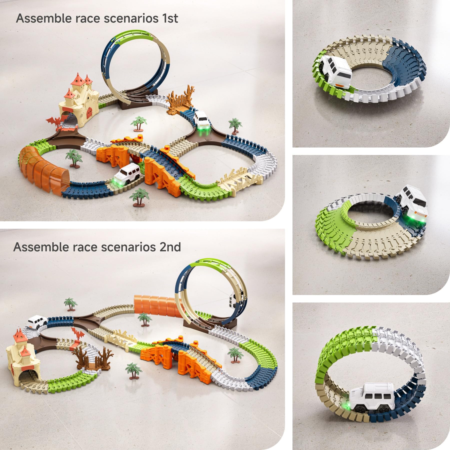 TUMAMA KIDS Race Track durable edges ensure safe, easy assembly