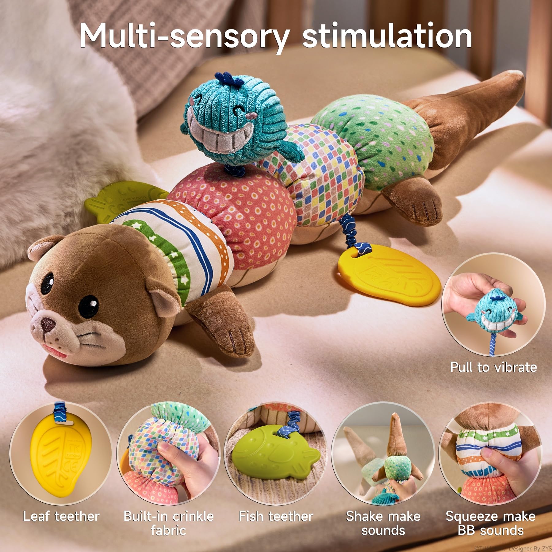 TUMAMA Kids sensory rattle and sounds demonstrate engagement during quiet play